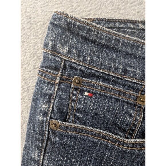 Tommy Hilfiger Jeans Womens Size 10 Blue Classic Bootcut American Hope Whiskers - Picture 4 of 16